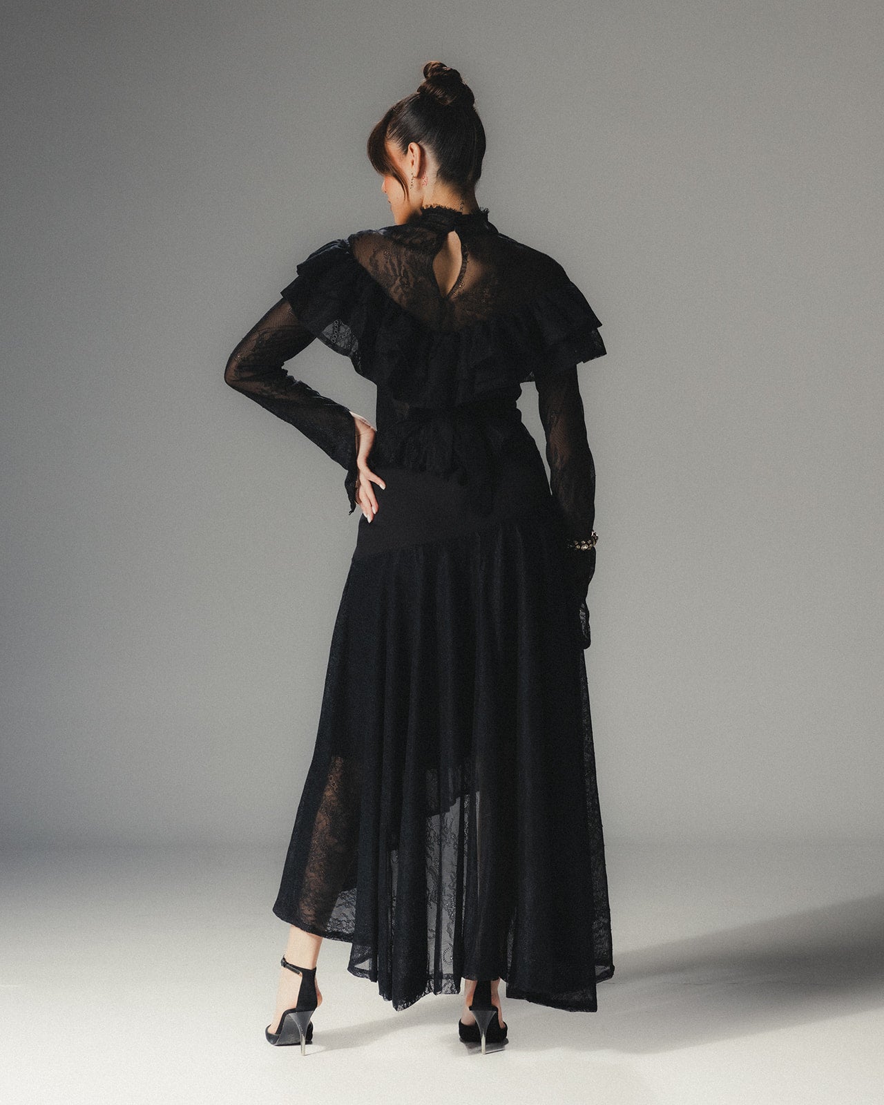 Back view of MYSHA lace set