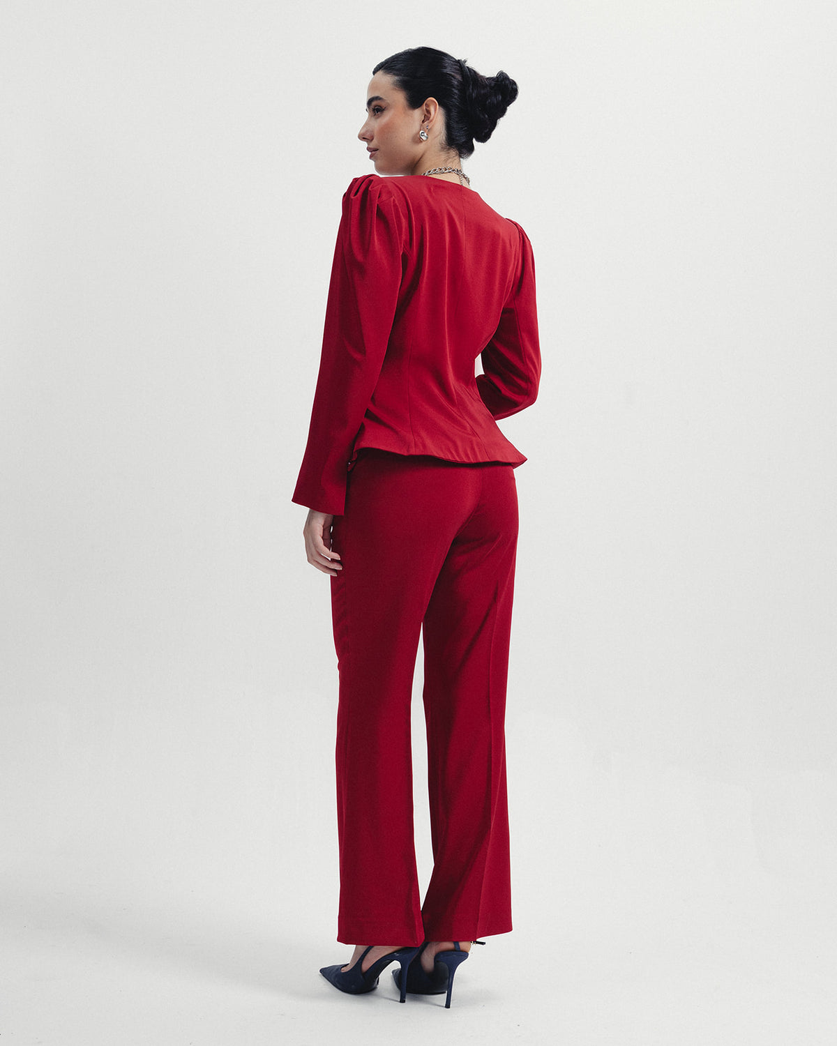 The Valerie Pants in Crimson