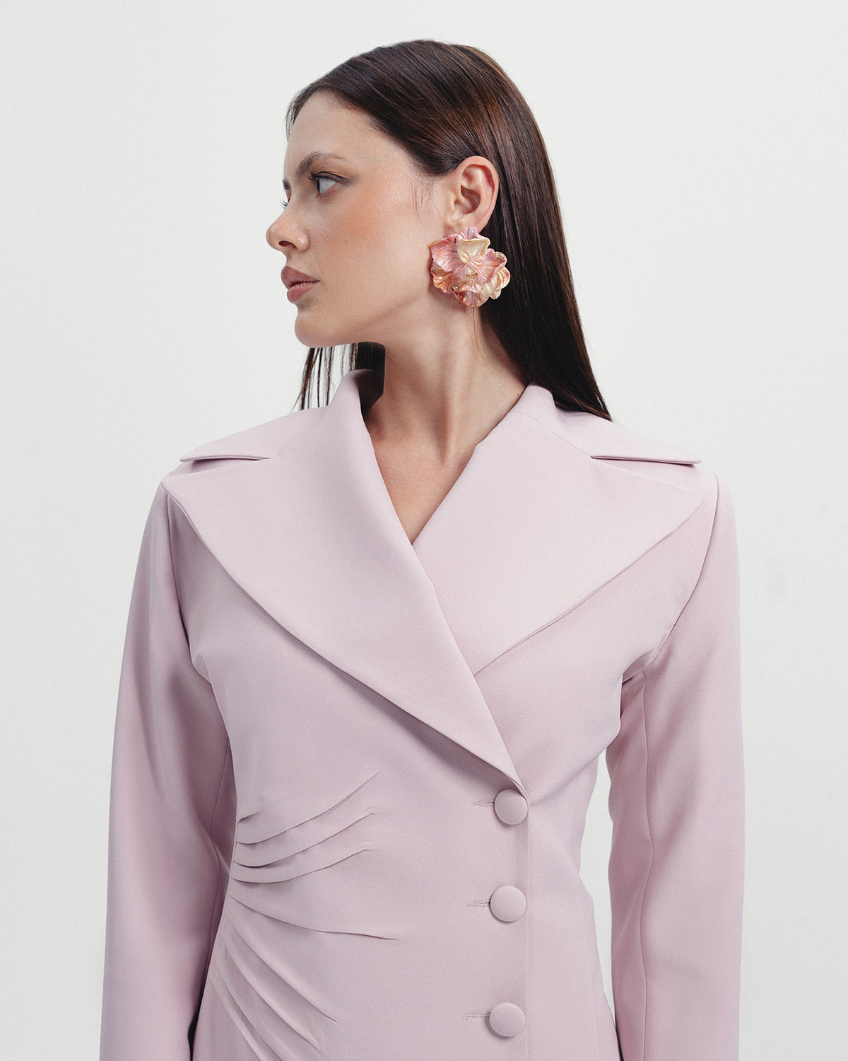 The Camille Blazer in Blush