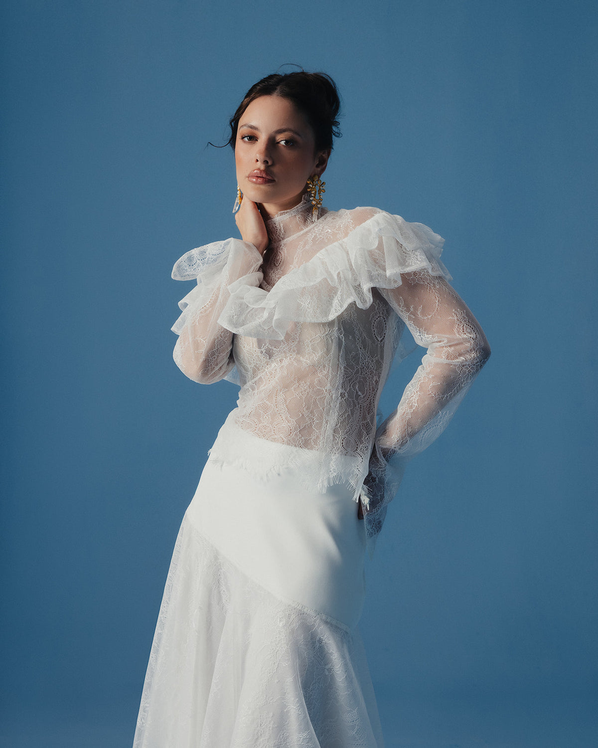 The Pearl Lace Set in Ivory