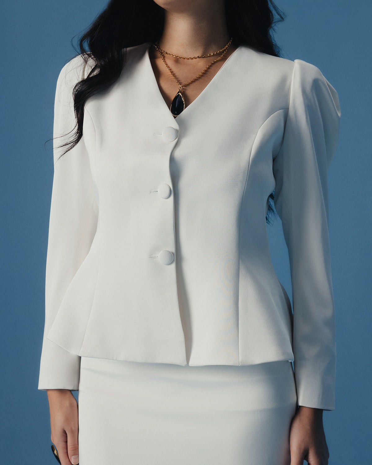 The Valerie Blazer in Ivory