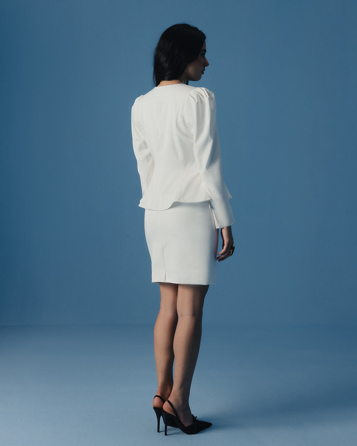 The Valerie Pencil Skirt in Ivory