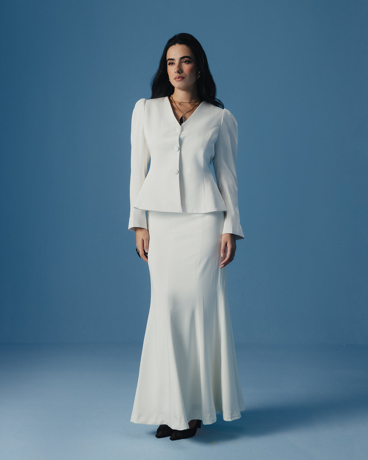 The Valerie Mermaid Skirt in Ivory