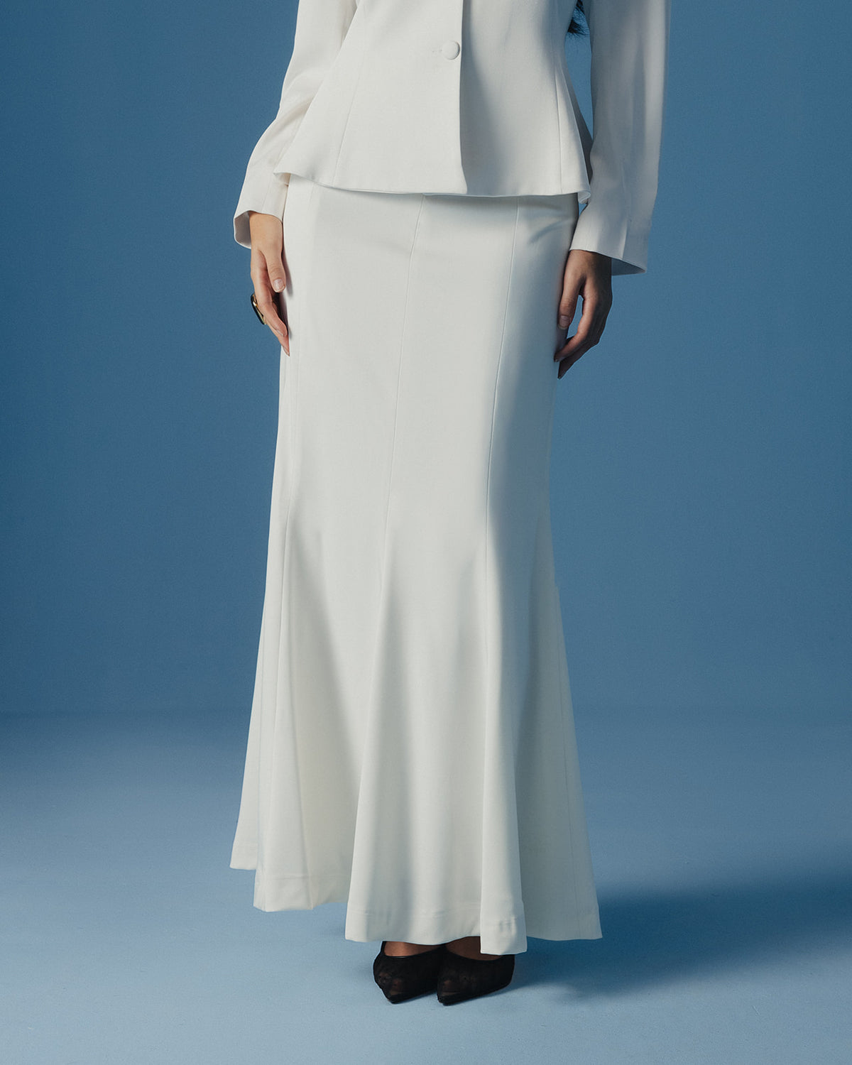 The Valerie Mermaid Skirt in Ivory