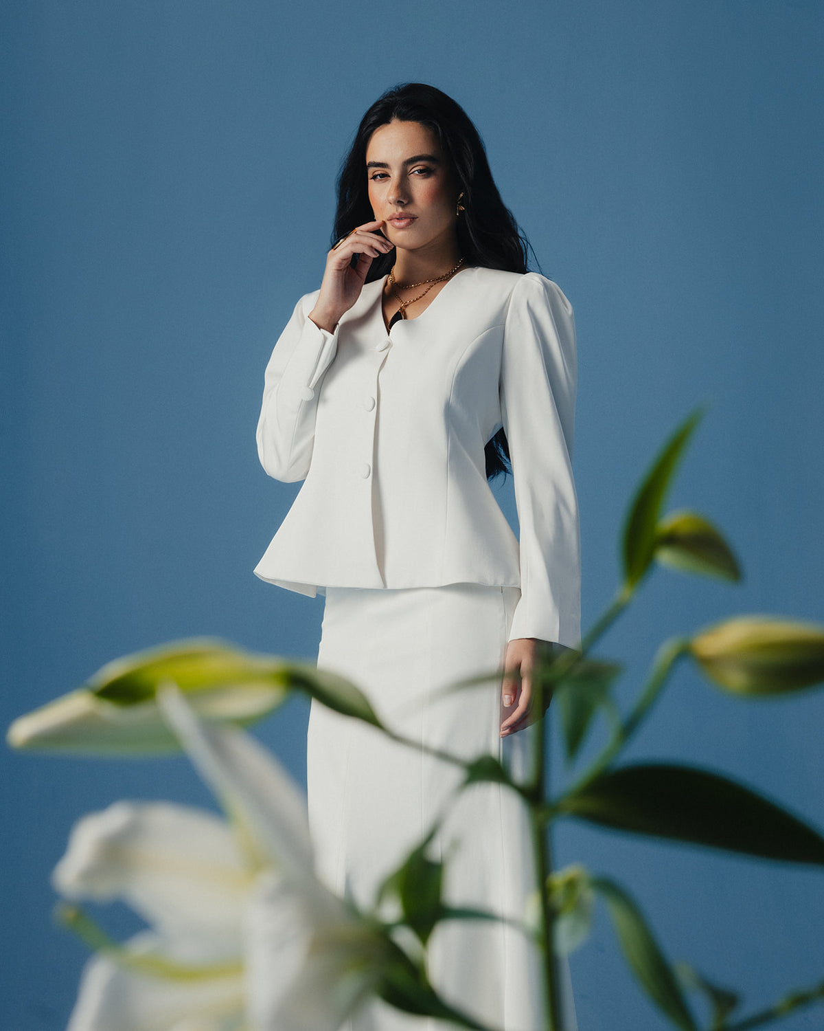 The Valerie Blazer in Ivory