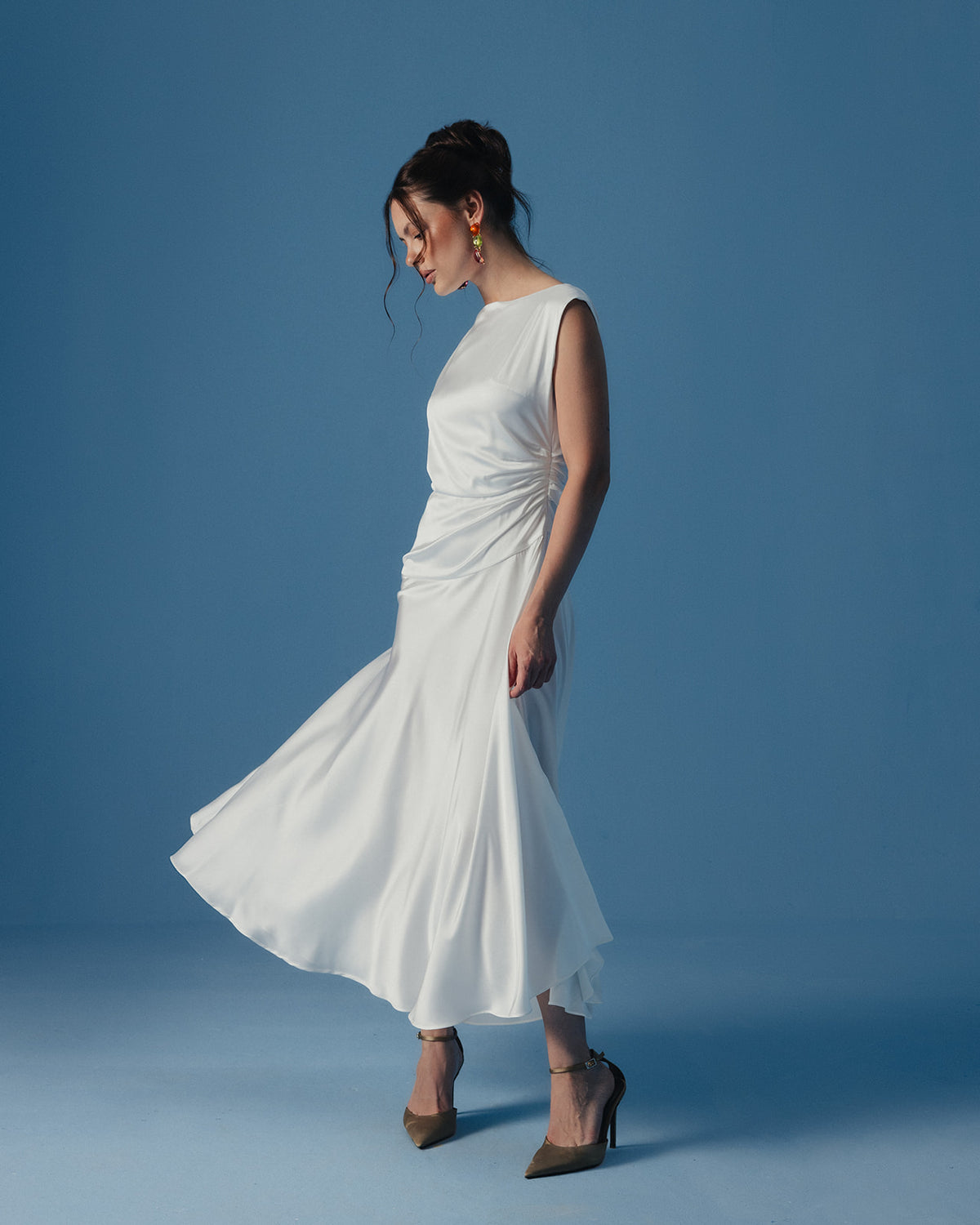 The Serene Midi Dress in Ivory