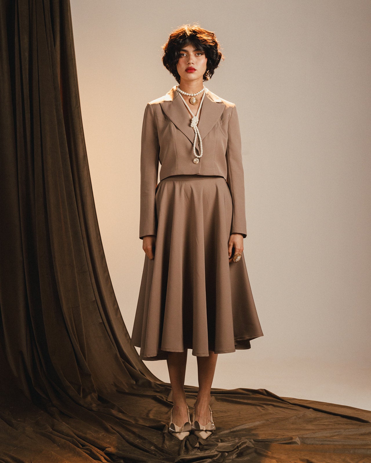 Flowy Light Mocha Skirt