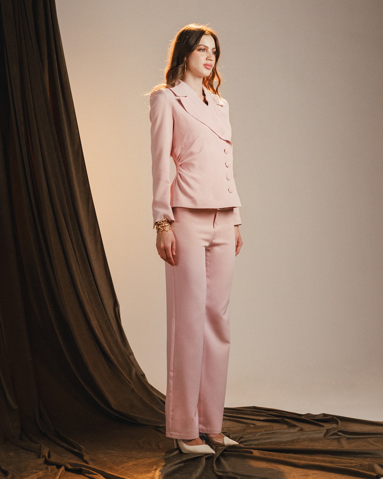 baby pink blazer