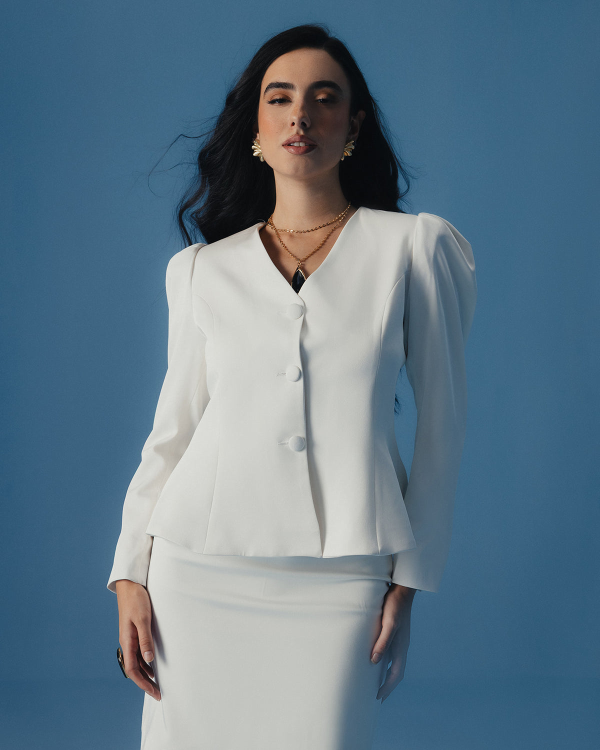 The Valerie Blazer in Ivory