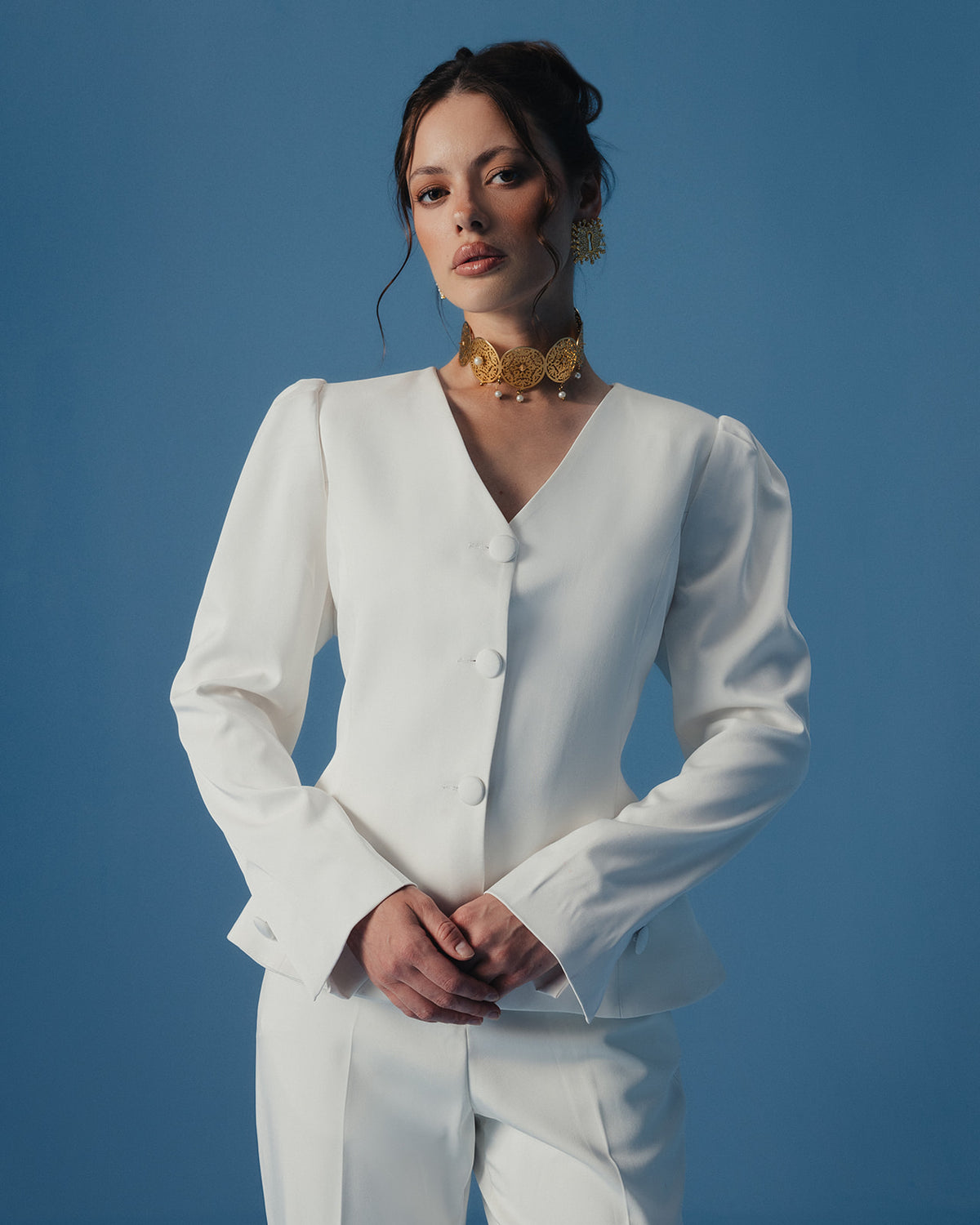 The Valerie Blazer in Ivory