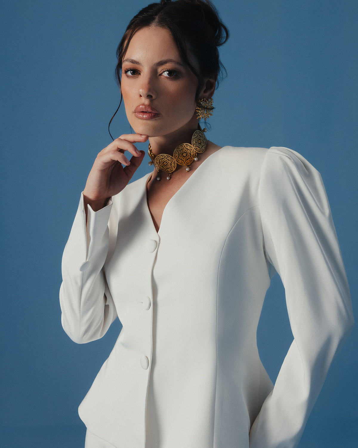 The Valerie Blazer in Ivory