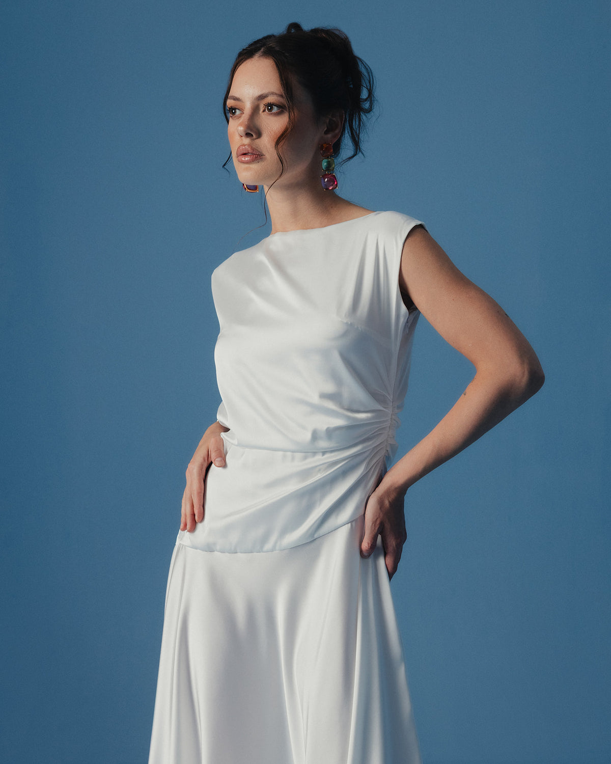 The Serene Midi Dress in Ivory