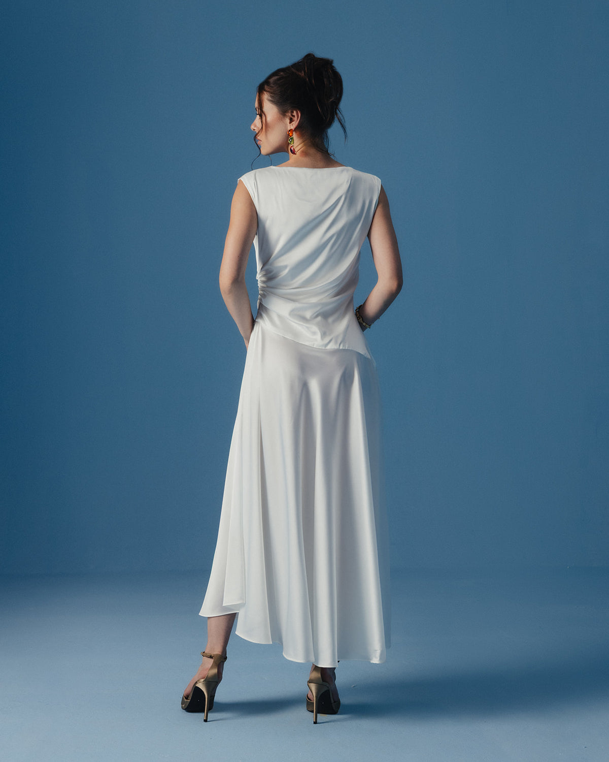 The Serene Midi Dress in Ivory